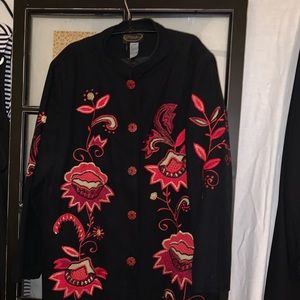 Embroiled coat 100% cotton